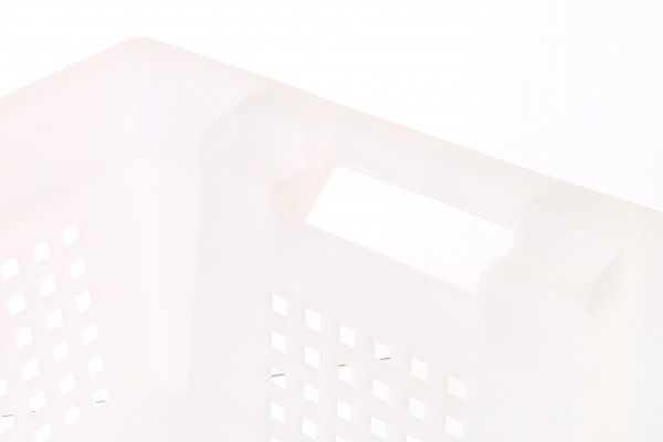 Ящик Полімерцентр поворотний 180 перфорований 600х400х200 мм білий