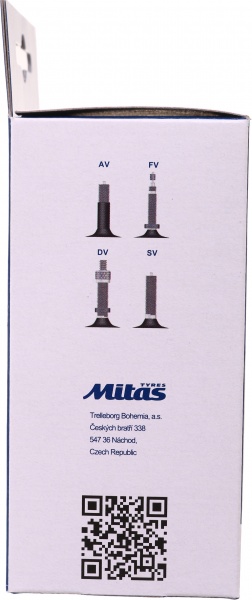 Камера для велосипеда MITAS Innertube 26x1.75–2.45 AV48 BOX Kross T4CDE260077 черный