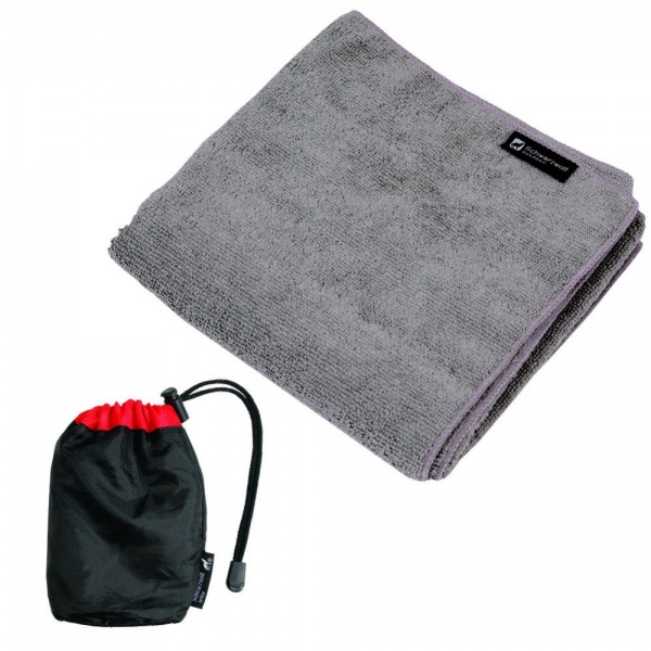 Рушник спортивний з мікрофібри LOBOS 42x83 см сірий Schwarzwolf 
