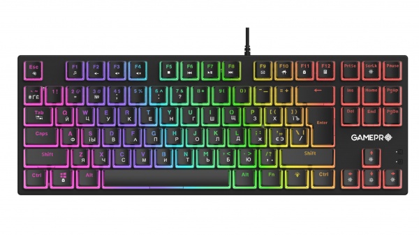 Клавіатура ігрова GamePro MK80R Red Switch RGB (MK80R) black 