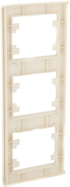 Рамка трехместная Makel Manolya вертикальная слоновая кость