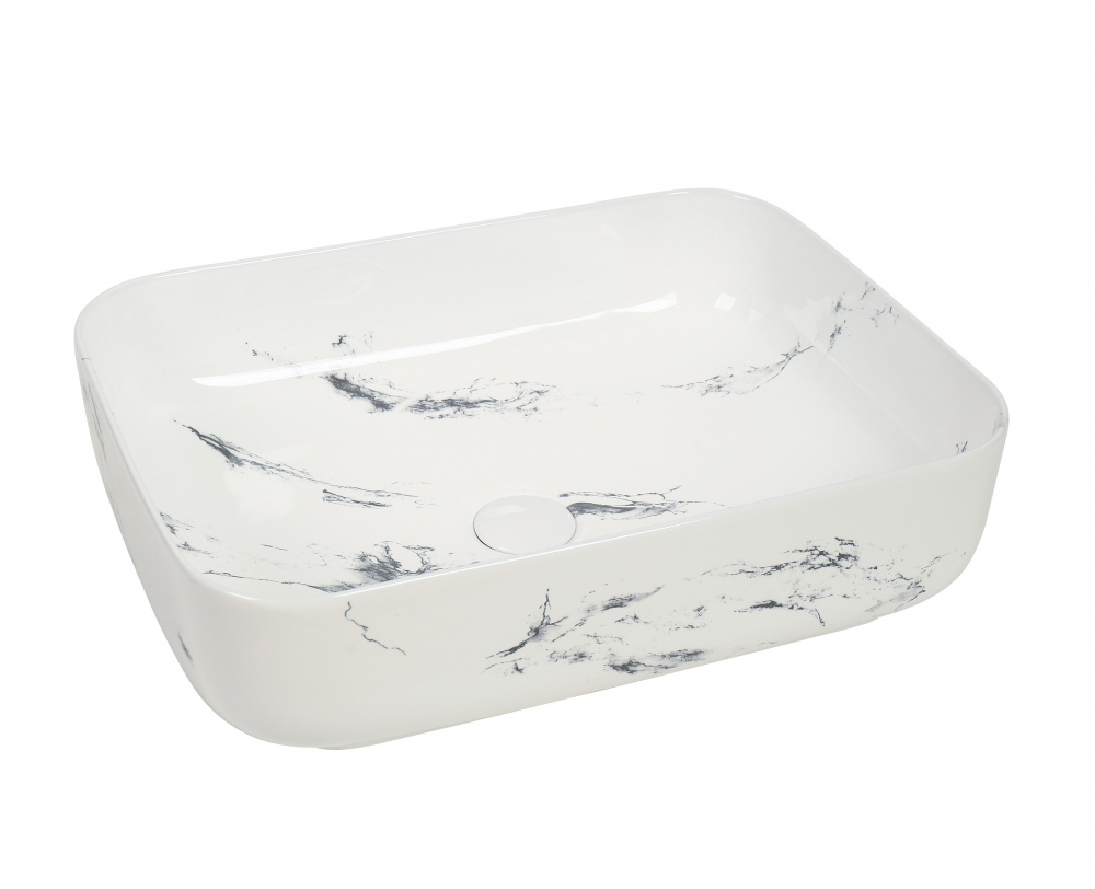 Умывальник Mixxen Atlanta белый-мрамор 50x40x13,5см MXWE0824CU