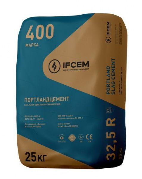 Цемент IFCEM ПЦ II/АШ-400 25кг