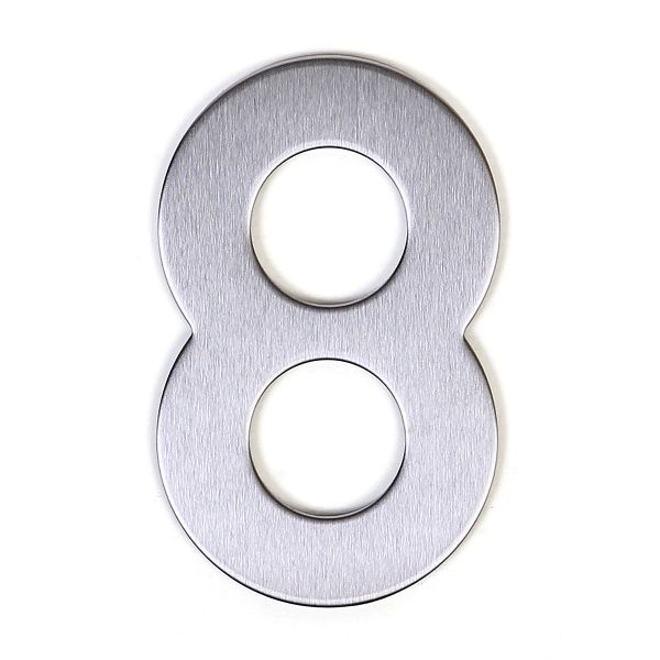 Цифра нержавіюча сталь металік 60 мм Larvij LN7-ST62-SS #8