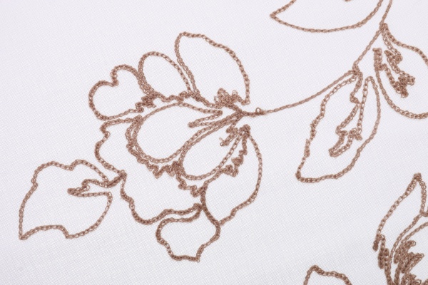 Тканина тюлева HX 62008022-11/280 KB 280 см біла з бежевим 