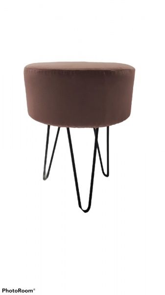 Пуф Марбет Burro Metal Kronos 27 пудровый 