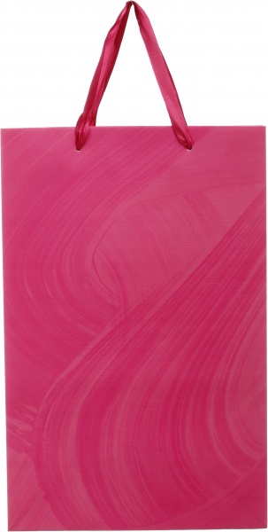 Пакет подарунковий LL-1 D-1142 рожевий мазки фарби з ембоссінгом