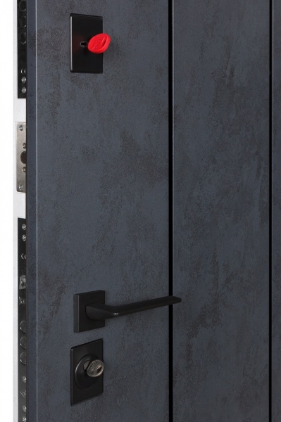 Дверь входная Булат Ультра (квадро) 535 бетон антрацит / бетон снежный 2050x950 мм левая