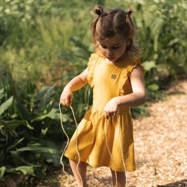 Платье Koko Noko р.110 охристо-желтый T46990-37 