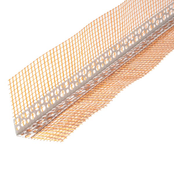 Уголок ПВХ фасадный перфорированный с сеткой 3 м