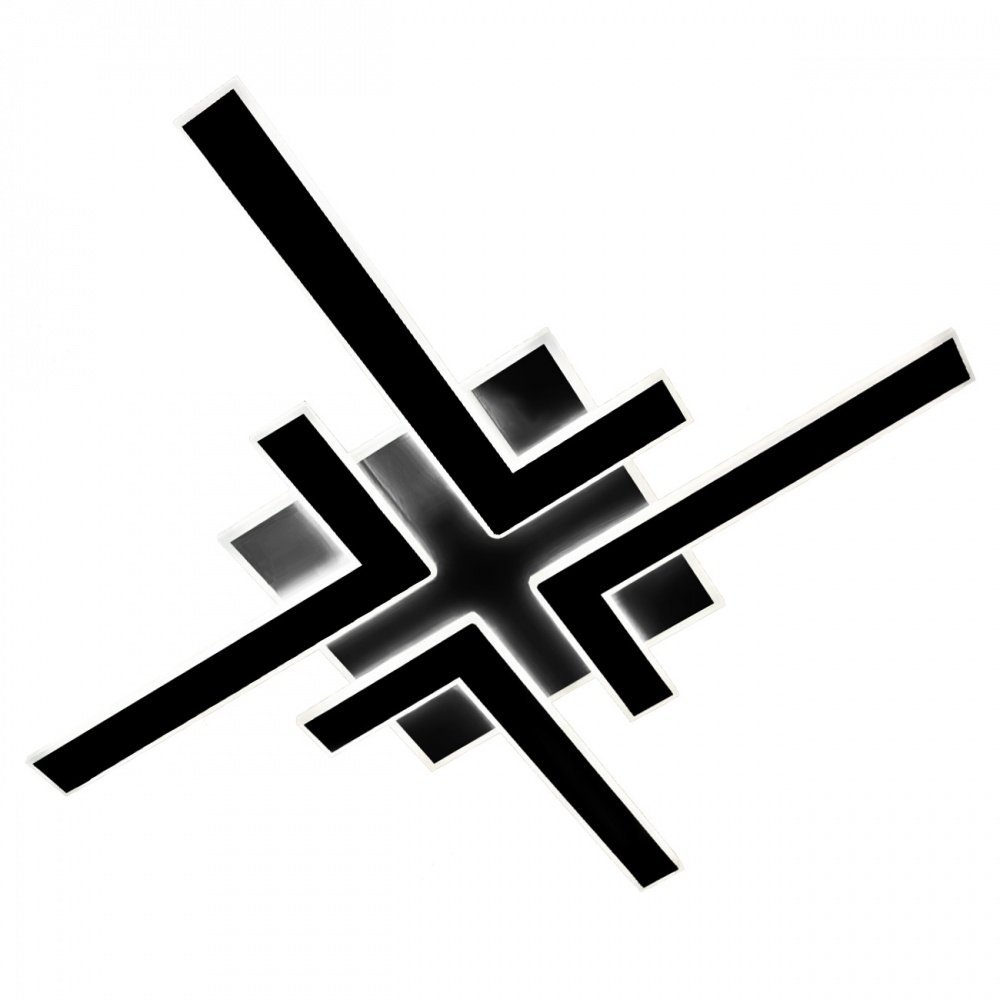 Люстра світлодіодна Luminaria 110 Вт LED-модуль 02 чорний HUGO 110W 4L BLACK