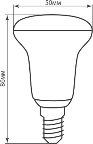 Лампа світлодіодна LightMaster LB-650 2 шт./уп. 8 Вт R50 матова E14 220 В 2700 К 