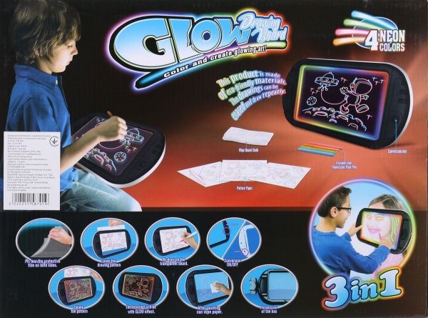 Дошка для малювання з підсвіткою Shantou Космос в чорному корпусі YM166