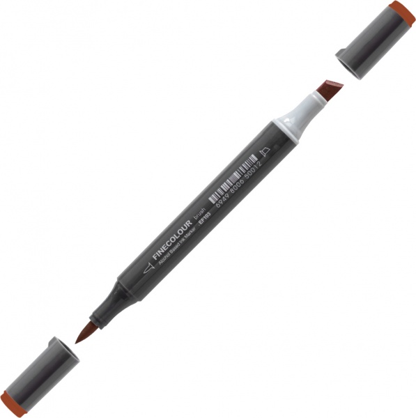 Маркер спиртовой FINECOLOUR Brush-mini EF103-166 оранжево-коричневый 