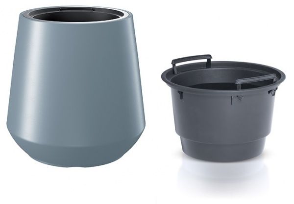 Горщик для квітів Prosperplast Heos 439х440 мм круглий світло-сірий 
