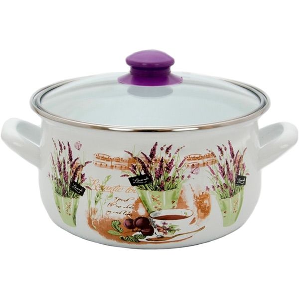 Кастрюля с крышкой 2,4 л 18 см Лаванда 6367455 Infinity