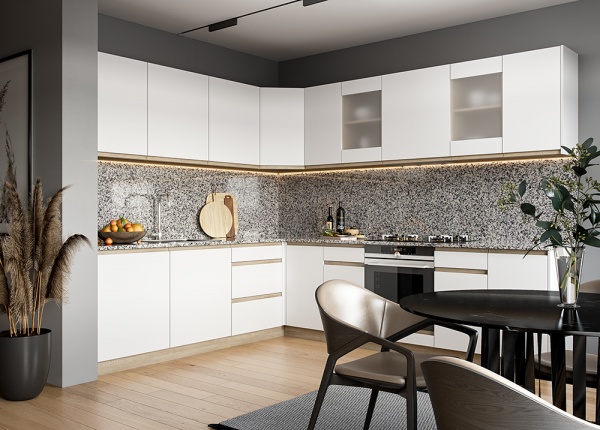 Шкаф верхний под вытяжку модифицированный МС Джетта 60х36х31,7 см, белый бриллиант/дуб сонома Грейд