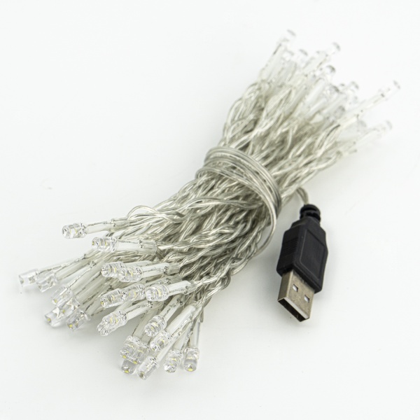 Декоративная гирлянда Altalusse (INL-2402U-50 Multicolor) встроенный светодиод (LED) 50 ламп 5 м 