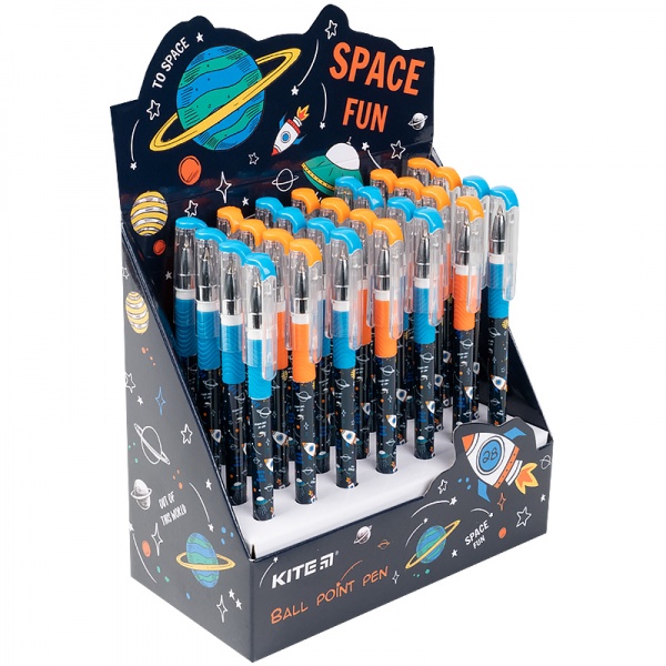 Ручка кулькова KITE Space синя K21-032-01 