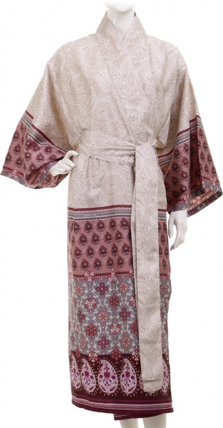 Халат-кімоно Grandfoulard LAGLIO V. 41 р. L-XL бежевий із малюнком