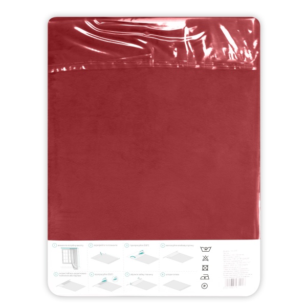 Штора VELOUR 150х275 червоний Decora textile