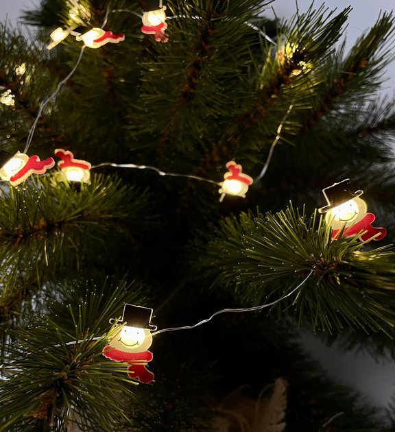 Гирлянда Снеговик светодиодная (LED) 20 ламп 2,2 м (LED0207)