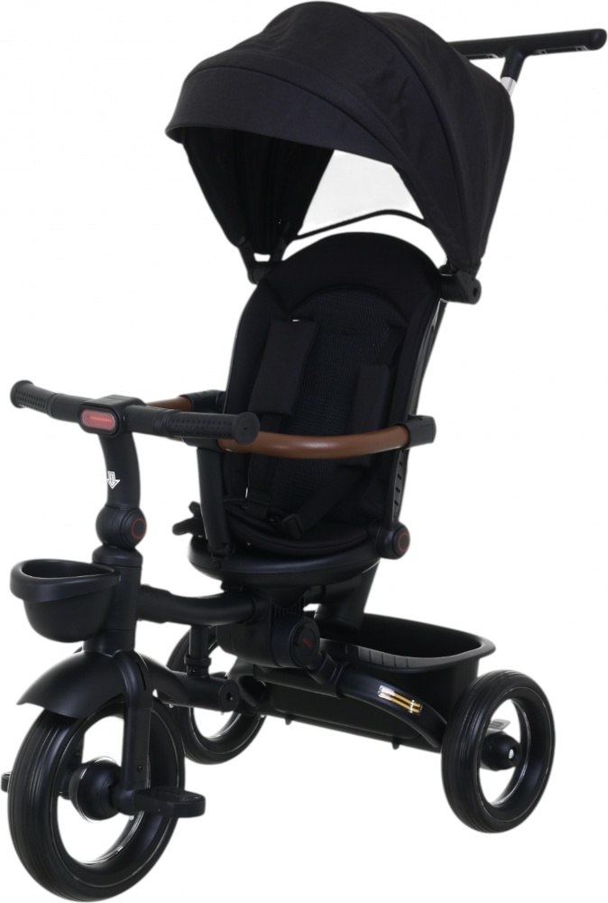 Велосипед детский MaxxPro kids трехколесный с балдахином черный 2750009