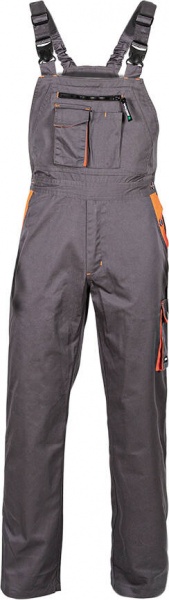 Полукомбинезон рабочий Sizam Newcastle р. S рост универсальный 30210 серый с оранжевым