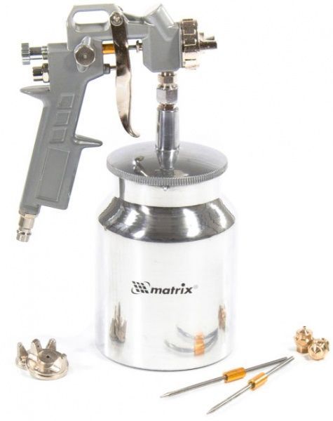 Краскораспылитель MTX HP 1 л + сопла 1.2, 1.5 и 1.8 мм 573169
