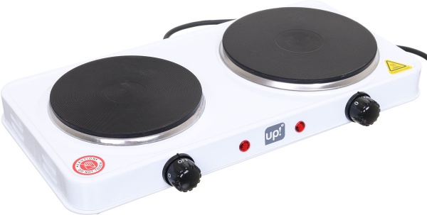 Плита электрическая настольная UP! (Underprice) UpWI-2P-1,0/1,5-W белая 