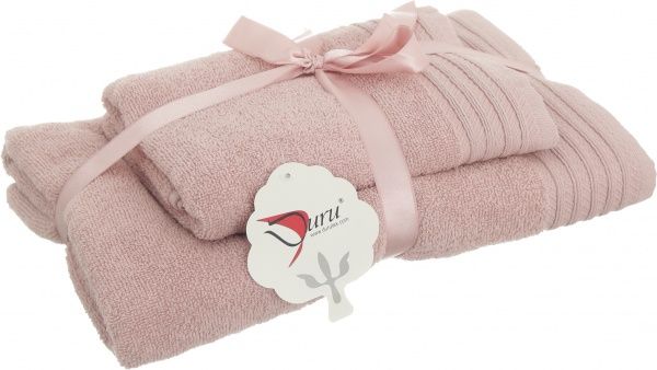 Набор полотенец махровых 2 шт. Soft розовый Durutex 