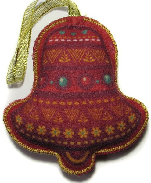 Підвіска фетрова Дзвіночок бордо 8,5 см