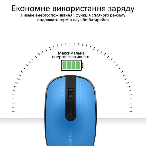 Мишка Promate Suave-2 Wireless Blue 