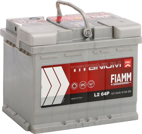 Акумулятор автомобільний FIAMM Titanium Pro L2 64P 64А 12 B «+» праворуч