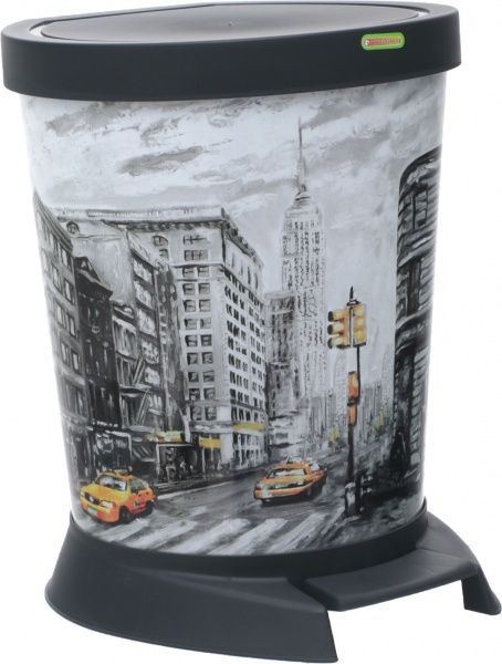 Відро для сміття Алеана Таксі 18 л з малюнком 124067