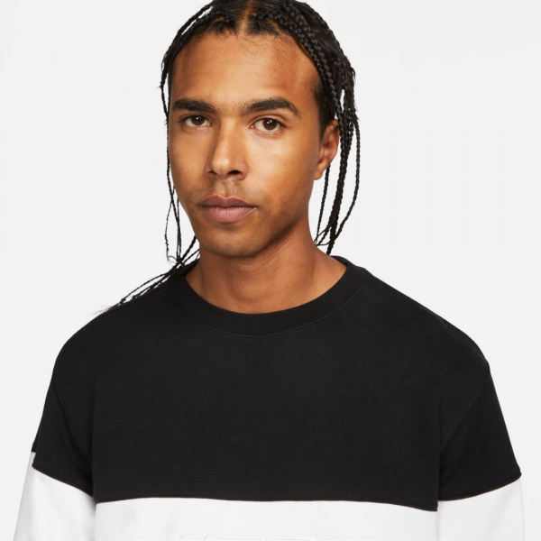 Світшот Nike M NK CLUB+ FT CREW CB FB7848-010 р.2XL чорний