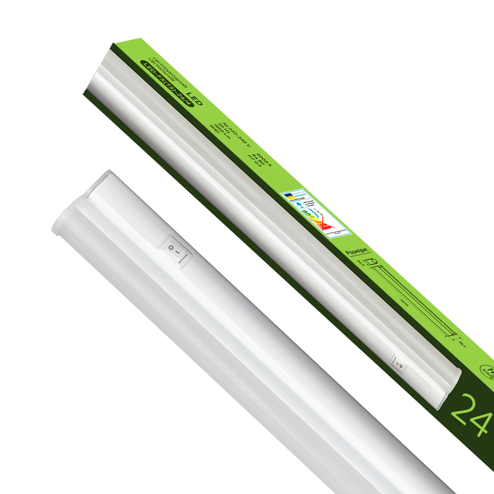 Світильник лінійний Eurolamp 24 Вт без цоколя денний LED-FX(T5)-24/4