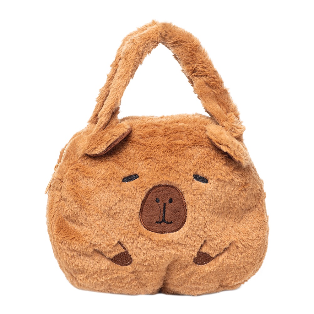 Сумка-мешок ZiBi Capybara 20x16x5 см коричневый