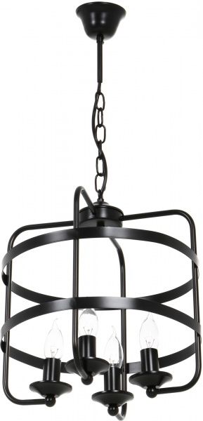 Люстра підвісна Vitaluce 4xE14 чорний V4078/4 