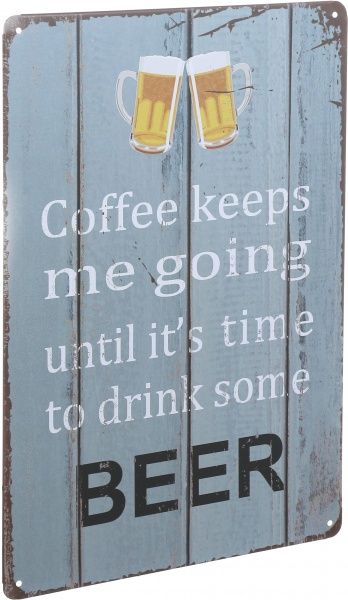 Табличка декоративная Beer 30x20 см 