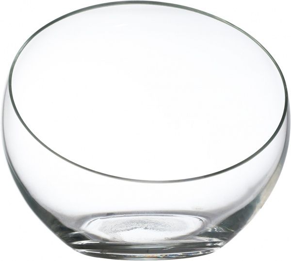 Ваза стеклянная прозрачная косой срез