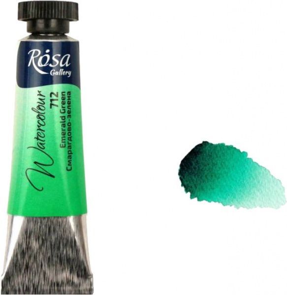 Фарби акварельні смарагдово-зелений 10 мл 3211712 ROSA Gallery