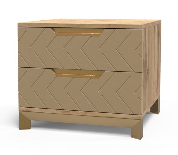 Тумба прикроватная Art in Head Swan 2ш каталонский желтый / дуб вотан 