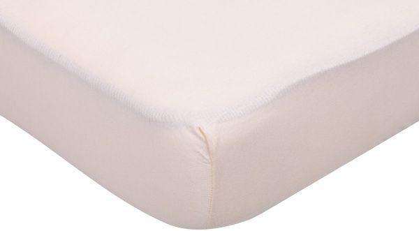 Простынь трикотажная на резинке 180x200 см кремовый Homeline 