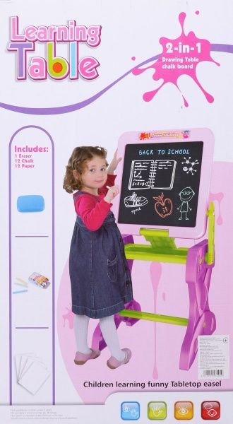 Доска-столик Shantou для творчества многофункциональный флуоресцентный розовый YM883