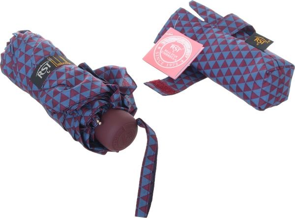 Парасолька Геометрія, складна півавтомат фіолетовий 