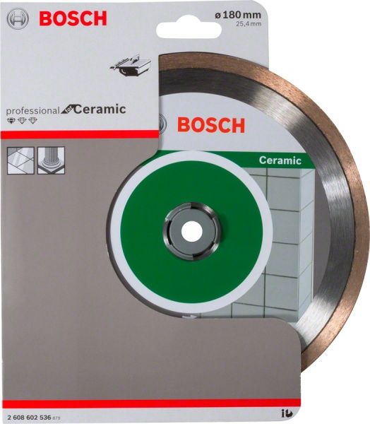 Диск алмазный отрезной Bosch Professional for Ceramic 180x1,6x25,4 керамика 2608602536