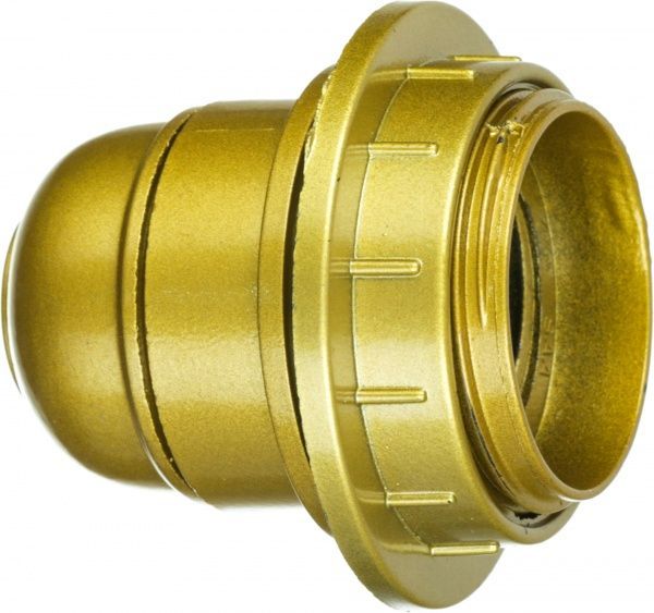 Патрон электрический Electraline E27 пластик золотой 71131