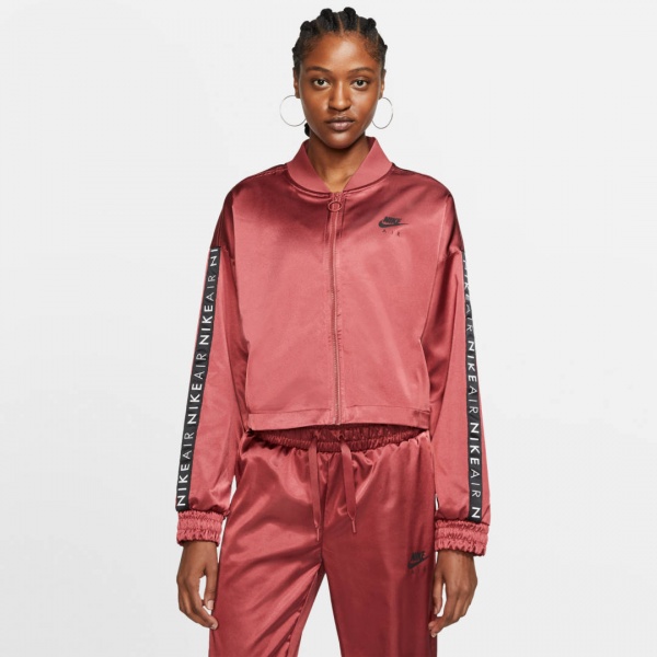 Свитшот Nike W NSW AIR TRK JKT SATIN BV4779-661 р. L оранжевый