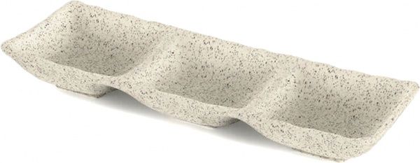 Соусник потрійний білий Granite 26,5 x 8,8 x 3,7 см Külsan